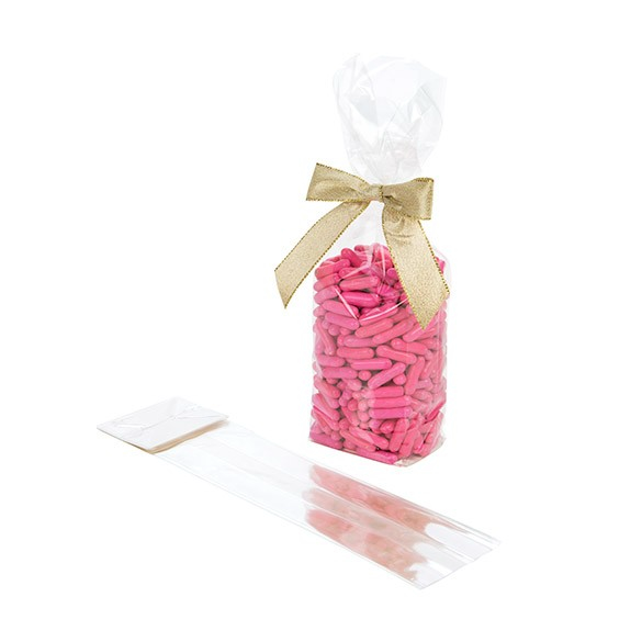 Blokbodemzakken Superhelder 6,7x4,8x26cm met papieren kaart (100 stuks) [FGPB13]