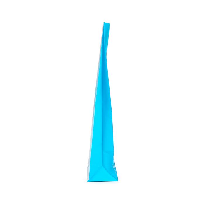 Blokbodemzakken Neon Blauw 8,9x5,7x30,5 cm met Papieren kaart (100 stuks) [FGPB16NB]