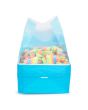 Blokbodemzakken Neon Blauw 8,9x5,7x30,5 cm met Papieren kaart (100 stuks) [FGPB16NB]