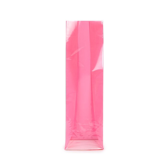 Blokbodemzakken Neon Roze 8,9x5,7x30,5 cm met Papieren kaart (100 stuks) [FGPB16NK]