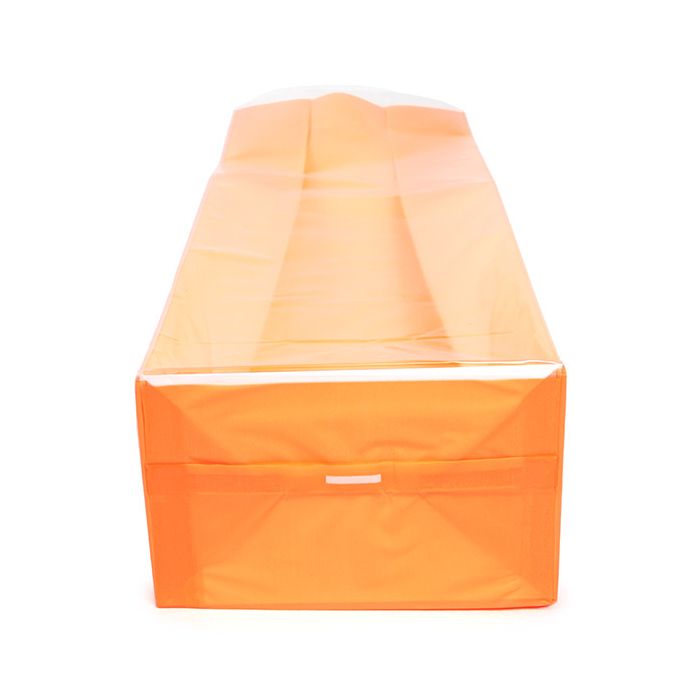 Blokbodemzakken Neon Oranje 8,9x5,7x30,5 cm met Papieren kaart (100 stuks) [FGPB16NO]