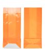 Blokbodemzakken Neon Oranje 12,7x7,6x30,5 cm met Papieren kaart (100 stuks) [FGPB1NO]