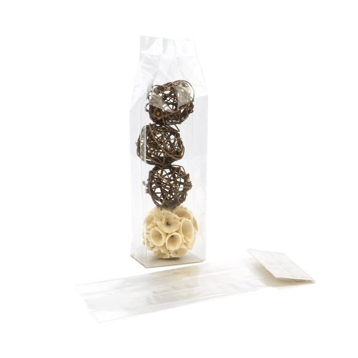 Blokbodemzakken 7x5,1x25,4cm met papieren kaart (100 stuks) [FGPBH17]