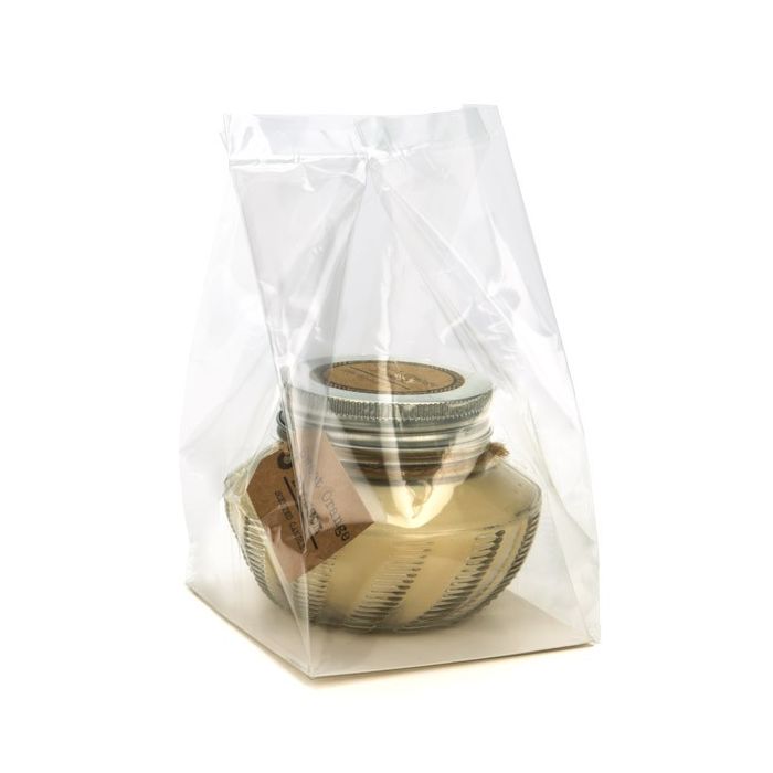 Blokbodemzakken 10,2x10,2x17,8cm met papieren kaart (100 stuks) [FGPBH9]