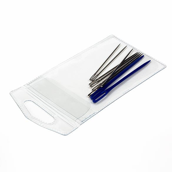Vinyl Hoesje 6,4x10,5cm met Euroloch en klep (100 stuks) [FHV1]