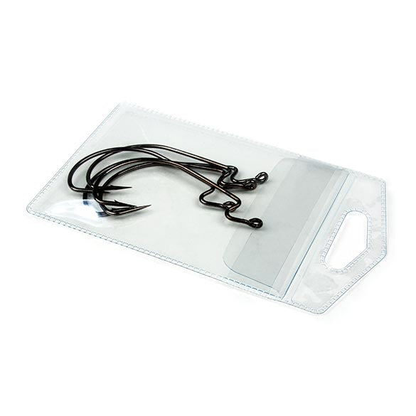 Vinyl Hoesje 7,3x9,5cm zak met Euroloch en klep (100 stuks) [FHV3]