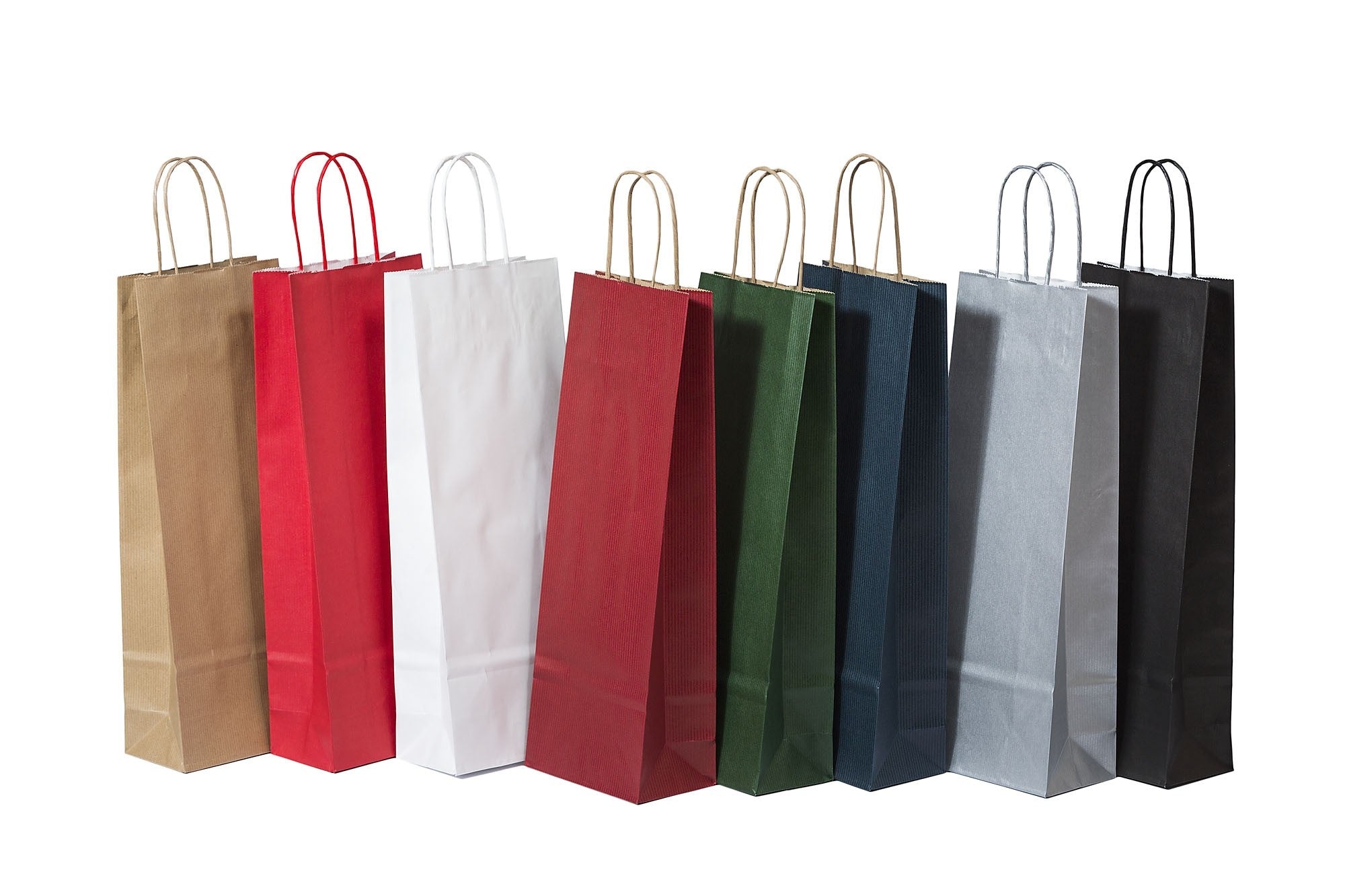 Draagtassen voor Flessen Bruin 26x8x39cm + kartonnen scheiding Kraft papier 110 g/m (50 stuks) [PAWF2639]