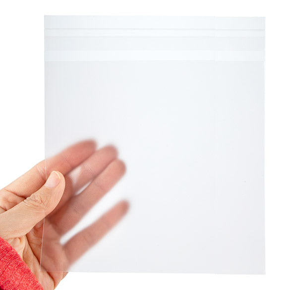 Frosted Plastic Zakken 14x14 cm Plakstrip (100 Stuks) [B55FXL]