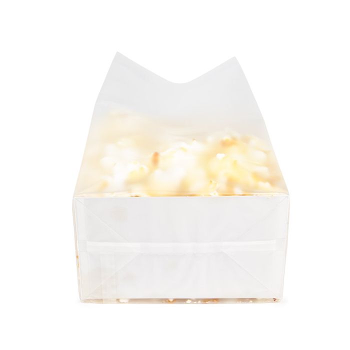 Blokbodemzakken Frosted met papieren kaart 12.7x7.6 x30.5 cm (100 stuks) [FFGPB1]