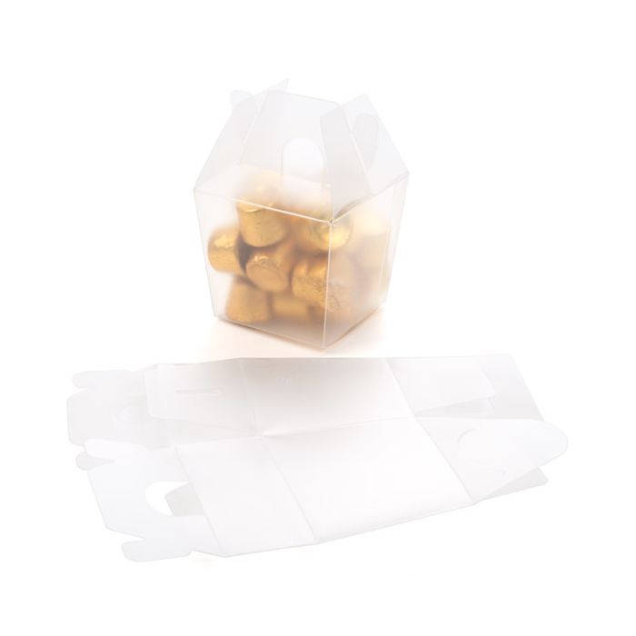 Mini frosted takeaway doos 6 x 5.1 x 5.4 cm (25 stuks) [FS281]
