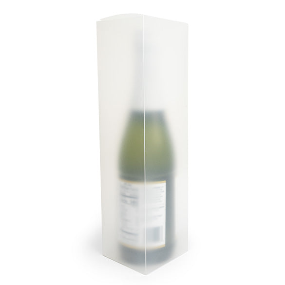 Plastic Doosjes voor Flessen Frost 8x8x31cm (25 stuks) [PLBF176]