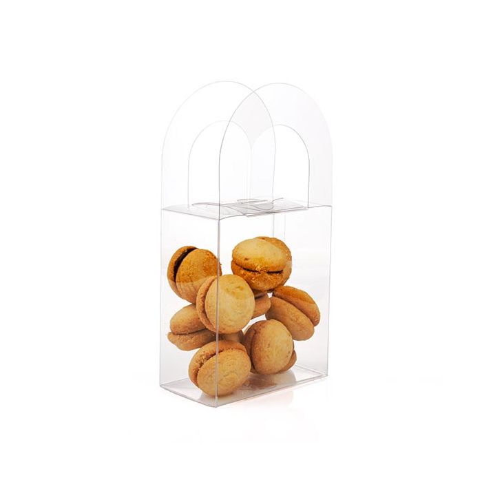 Plastic Doosjes met Handvat 10,2x5,7x11,7cm Kristalhelder (25 stuks) [FS211]