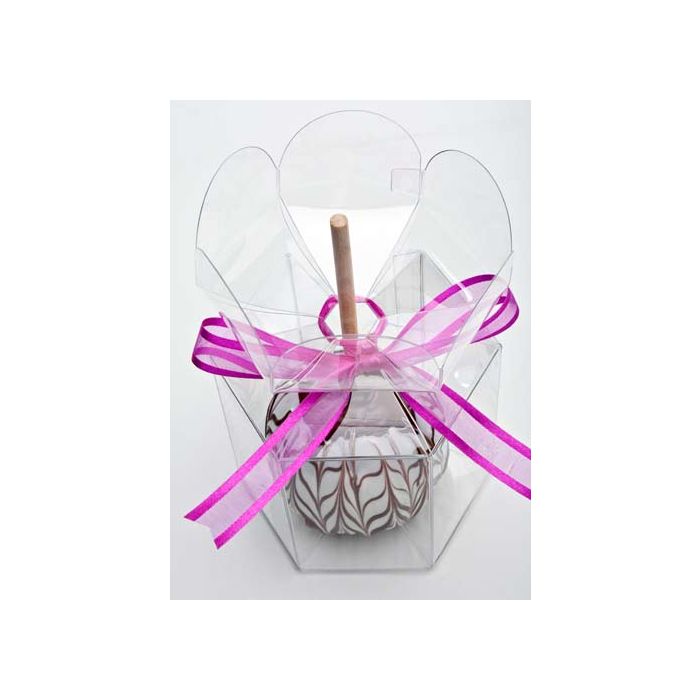 Plastic Doosjes met Bloemvormige bovenzijde 9,5x9,5x10,2cm Voedselveilig (25 stuks) [FS212]