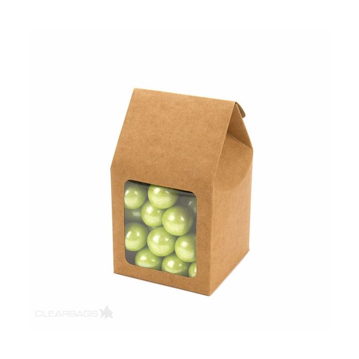 Kraftdoosjes met Venster 8,9x8,9x16,5cm (25 stuks) [FS320]