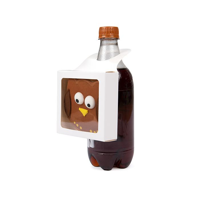 Kraft Doosje Wit Met Venster 9,2x2,9x9,2 cm (25 Stuks) [FS356W]