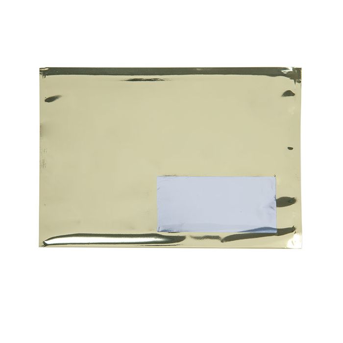 Verzendenveloppen Metallic met Venster 24,1x15,2cm (100 Stuks) [MMW96SG]