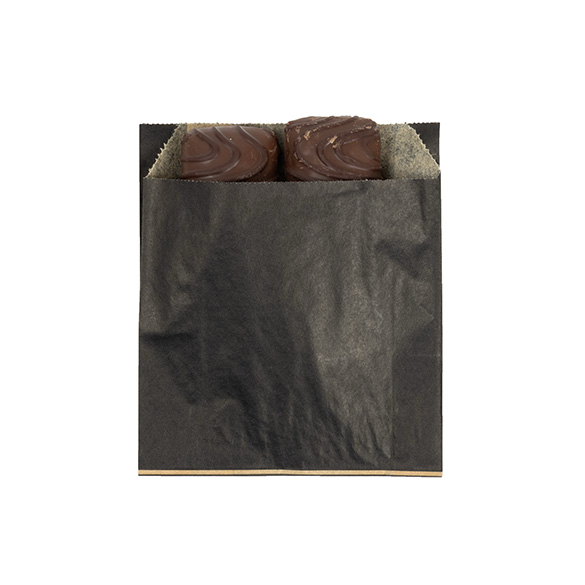 Papieren Zakken Vetbestendig Zwart 10,2x2,9x11,4cm (100 stuks) [GPB2B]