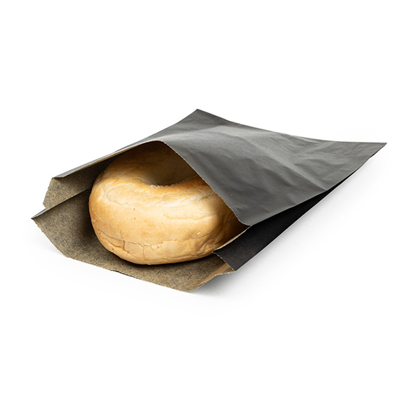 Papieren Zakken Vetbestendig Zwart 14x2,9x19,1cm (100 stuks) [GPB4B]