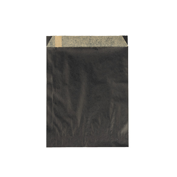 Papieren Zakken Vetbestendig Zwart 14x2,9x19,1cm (100 stuks) [GPB4B]