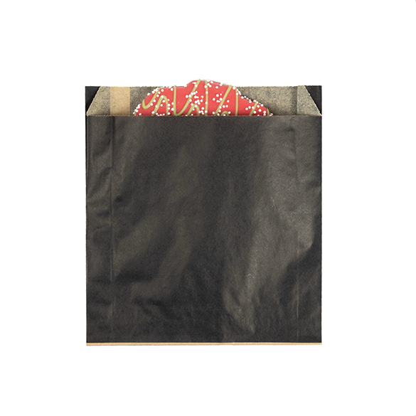 Papieren Zakken Vetbestendig Zwart 15,2x2,9x16,5cm (100 stuks) [GPB5B]