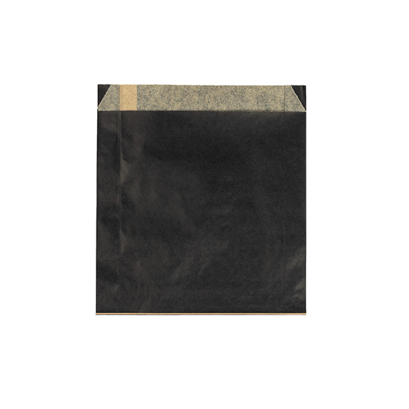 Papieren Zakken Vetbestendig Zwart 15,2x2,9x16,5cm (100 stuks) [GPB5B]