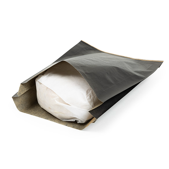 Papieren Zakken Vetbestendig Zwart 17,1x2,7x22,9cm (100 stuks) [GPB6B]
