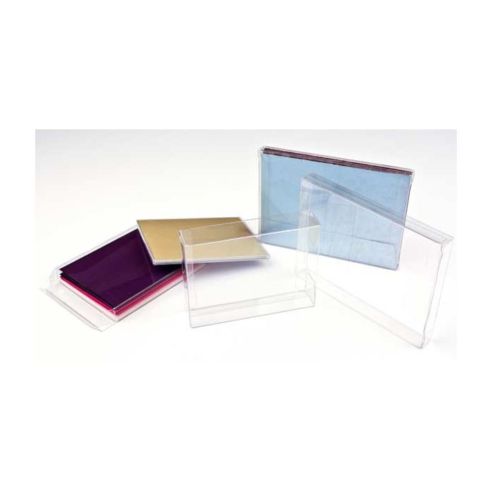 Plastic Gift Boxes 14.3x2.5x14.1cm Crystal Clear