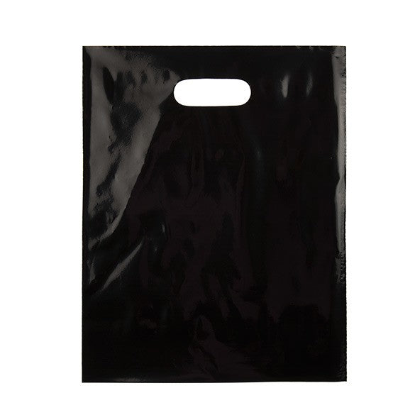 Draagtassen Plastic Zwart 30,5x38,1cm PE 60 Micron (100 stuks) [H1215BK1]