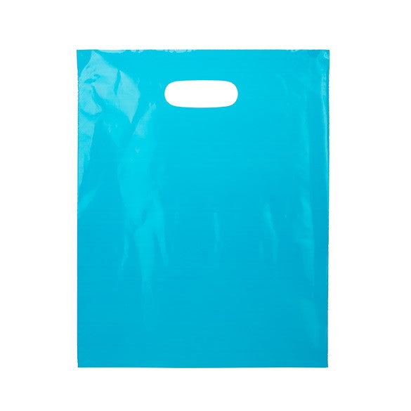 Draagtassen Plastic Blauw 30,5x38,1cm PE 60 Micron (100 stuks) [H1215BL1]