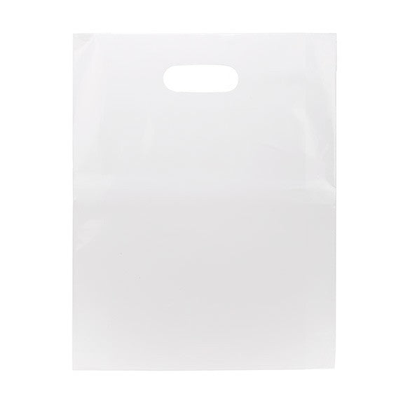 Draagtassen Plastic Wit 30,5x38,1cm PE 60 Micron (100 stuks) [H1215WT1]