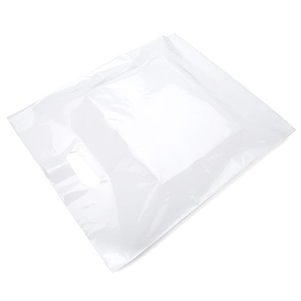 Draagtassen Plastic Wit 38,1x45,7cm 60 Micron LDPE (100 stuks) [H1518WT1]
