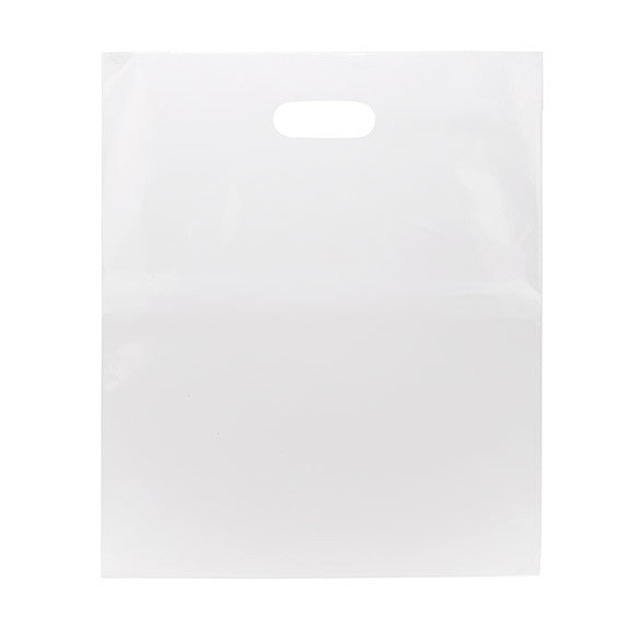 Draagtassen Plastic Wit 38,1x45,7cm 60 Micron LDPE (100 stuks) [H1518WT1]