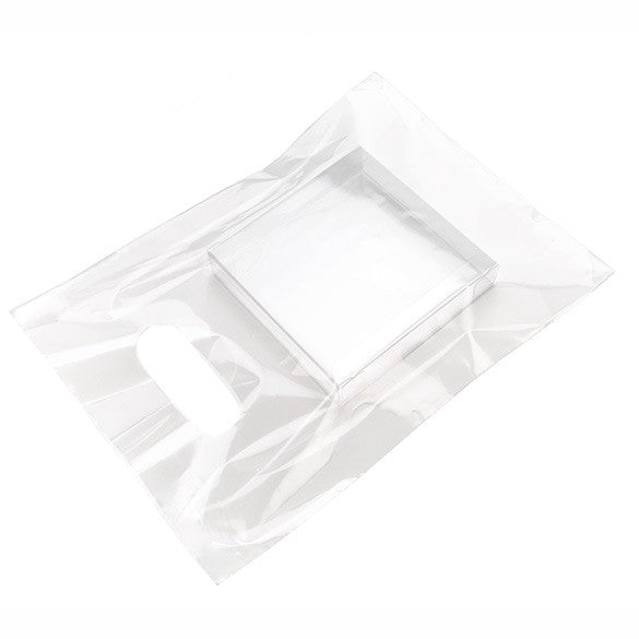 Draagtassen Plastic Helder 22,9x30,5cm 60 Micron LDPE (100 stuks) [H912CL1]