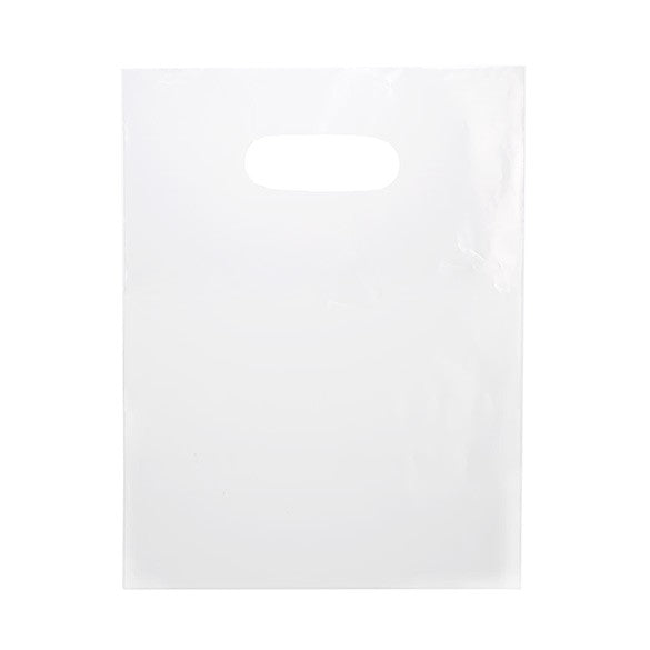 Draagtassen Plastic Frost 22,9x30,5cm 60 Micron LDPE (100 stuks) [H912FT1]