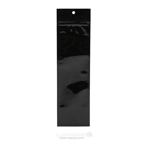 Gripzakken Zwart 6,5x23cm Gemetalliseerd (100 stuks) [HZBB1MB]