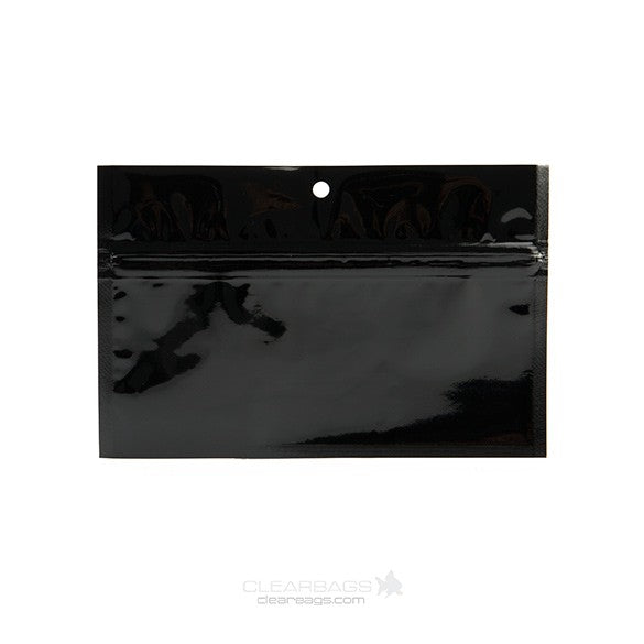 Gripzakken Zwart 15x7cm Gemetalliseerd (100 stuks) [HZBB2MB]