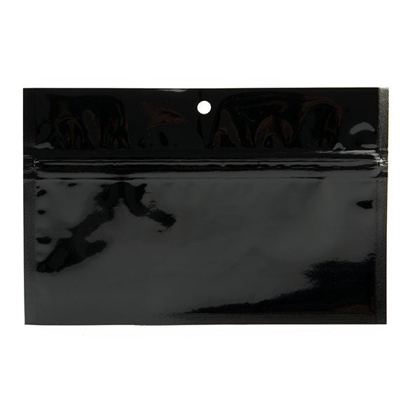 Gripzakken Zwart 15x7cm Gemetalliseerd (100 stuks) [HZBB2MB]