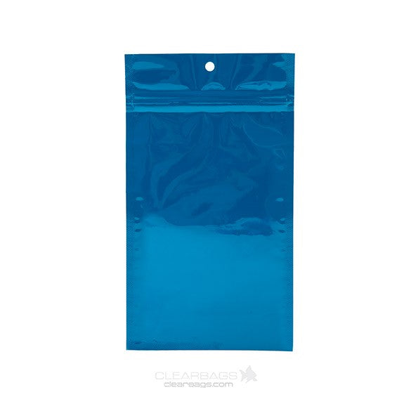 Gripzakken Blauw 12,5x21cm Gemetalliseerd (100 stuks) [HZBB6MBL]