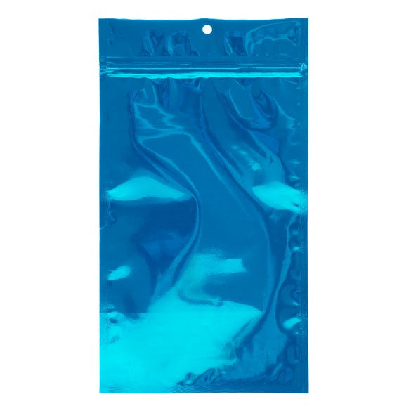 Gripzakken Blauw 12,5x21cm Gemetalliseerd (100 stuks) [HZBB6MBL]