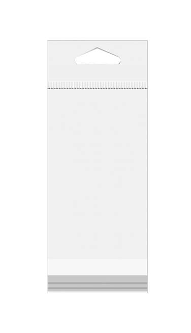 Headerbags 5,6x14cm Hersluitbaar en Kristalhelder (100 stuks) [HB25]