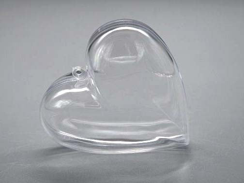 Plastic transparant Hart 8cm (25 stuks) [PEP-0708080]