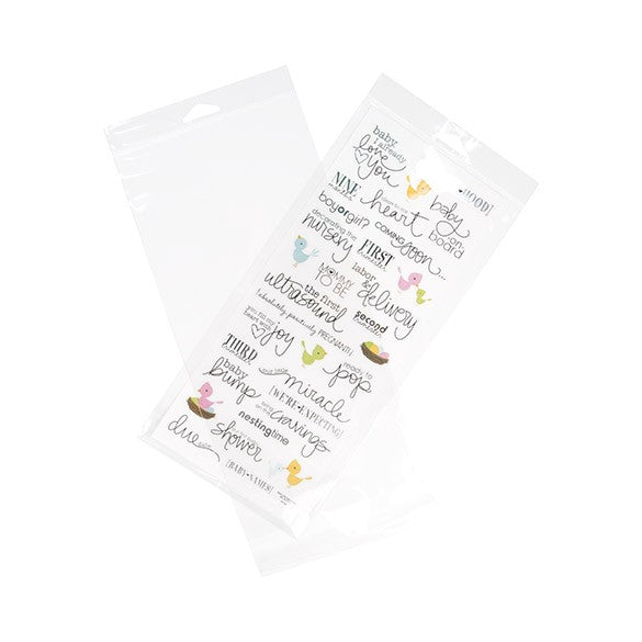 Headerbags 15,2x31,8cm Hersluitbaar en Kristalhelder (100 stuks) [HB612]