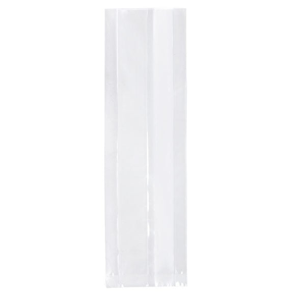 Plastic Zakken 9,5x3,2x30,5cm Gelamineerd en met zijvouw (100 stuks) [HDGB2]