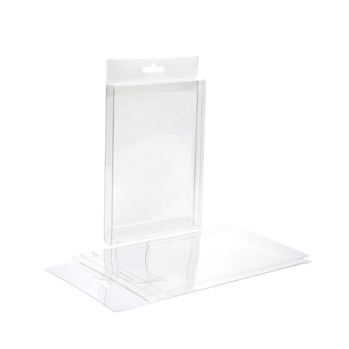 Plastic Doosjes 13,7x1,6x18,7cm met Hanggedeelte (25 stuks) [HFB1]