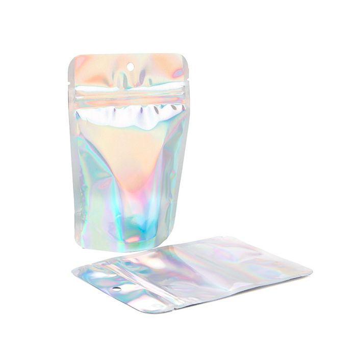 Stazakken Iridescent/Holographic 10,2x6x15,2cm Met Ophanggat (25 Stuks) [ZBGH2]