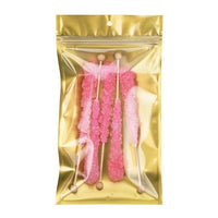 Grip Seal Bags Transparent/Gold 12.7x20.8cm