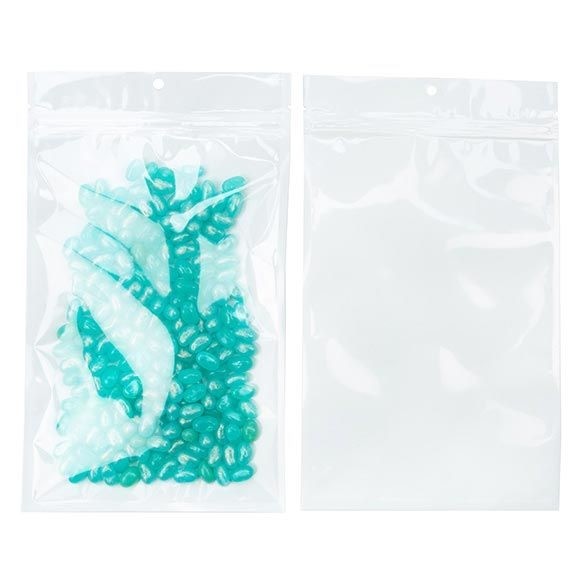 Grip Seal Bags Transparent/White 15.2x23.5cm