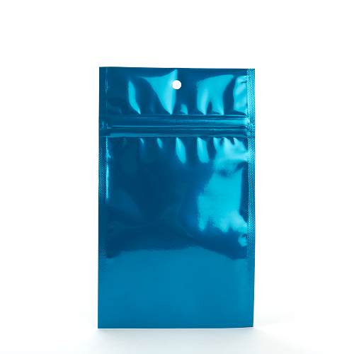 Grip Seal Bags Blue 7.5x11.5cm Metallised