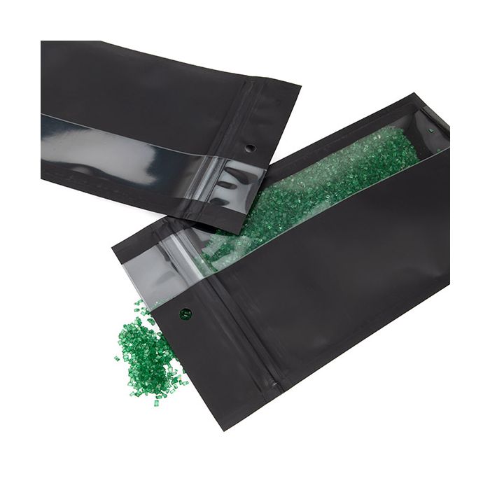 Gripzakken Mat Zwart En Verticaal Venster 10,2x16,5 cm (100 Stuks) [HZBV5MB]