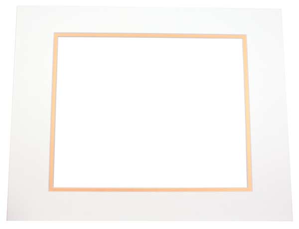 Mount Board Double thick Ivory/Gold 20.3x25.4cm with 11.8x16.8cm Window